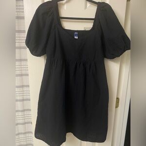 Old Navy Black Peasant Style Dress  Size Medium